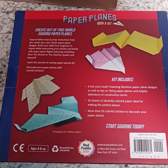 Paper Planes Kit With Book Paper Stickers+ Learn To Draw Plane Stencils New - Picture 10 of 10